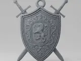 Key Chain design Medieval Shield-0