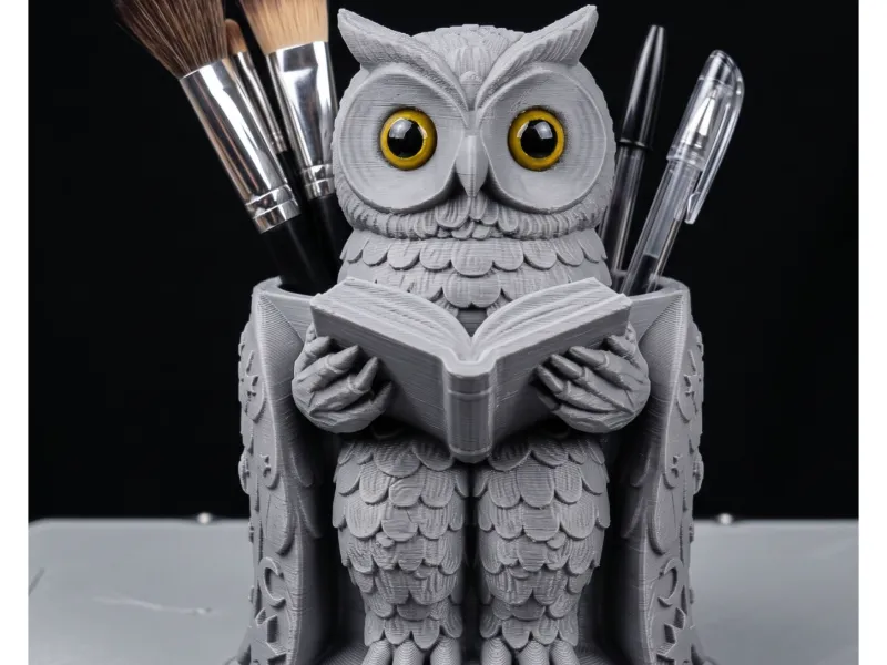 Owl student pencil holder