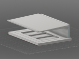 MacBook Air 13" Laptop Stand 3D Printable with storage tray-0