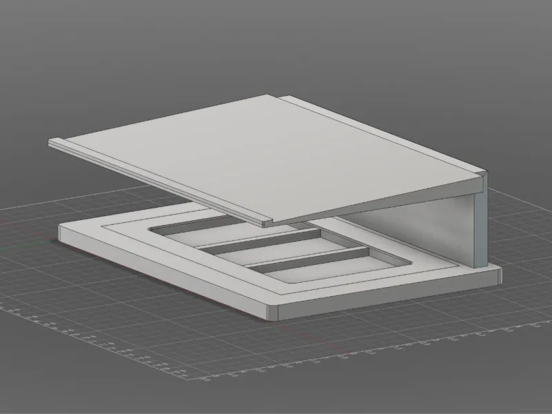 MacBook Air 13" Laptop Stand 3D Printable with storage tray