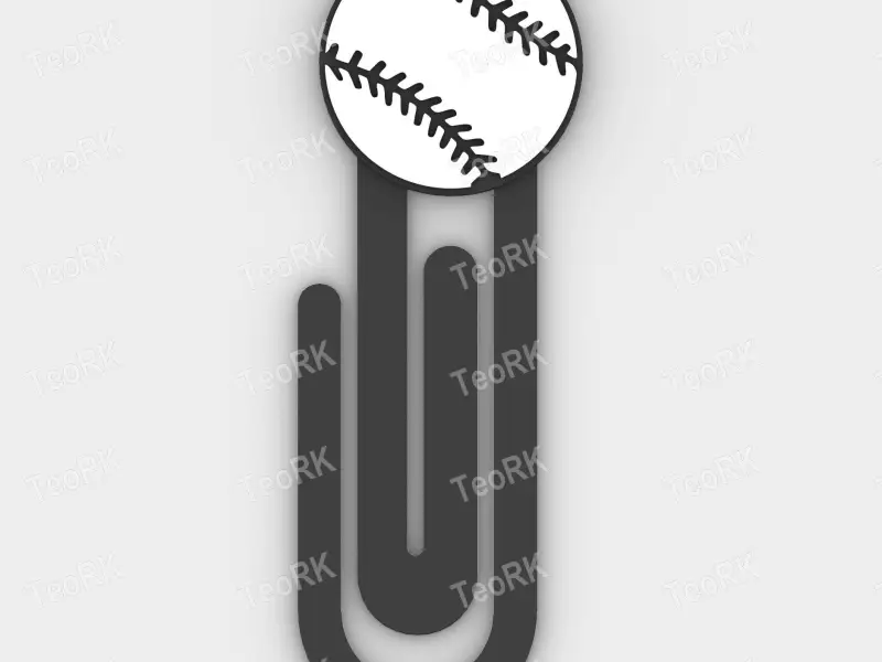 Paperclip Baseball - bookmark