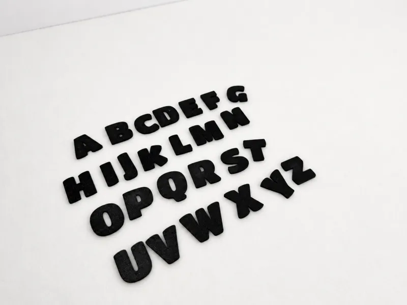 Craft letters 25mm tall