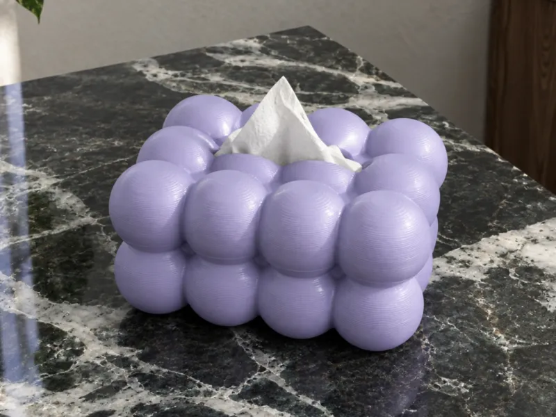 Scatola portafazzoletti a forma di bolla