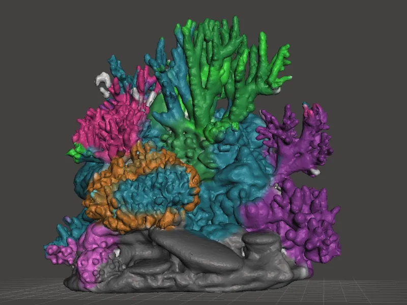 coral miniature in color