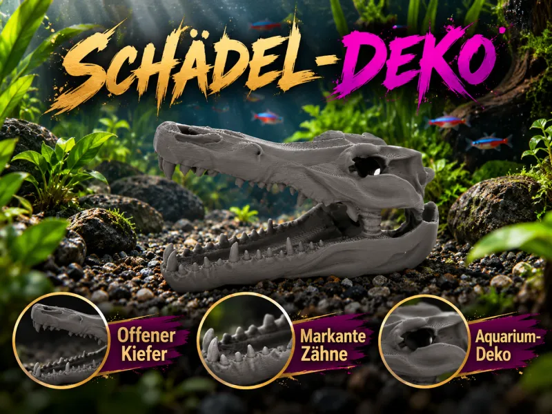 Krokodillenschedel Aquarium