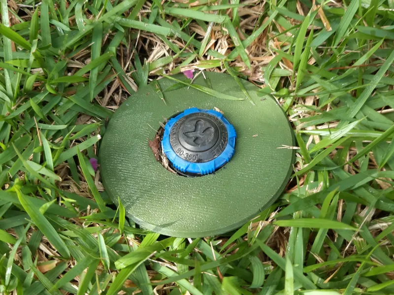 irrigation nozzle grass protection