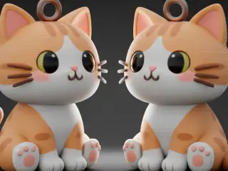 cats couple keychains