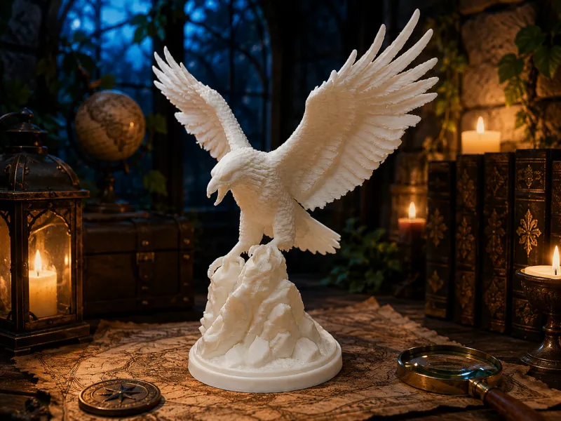 Majestic Eagle Statue-Fantasy Bird Sculpture