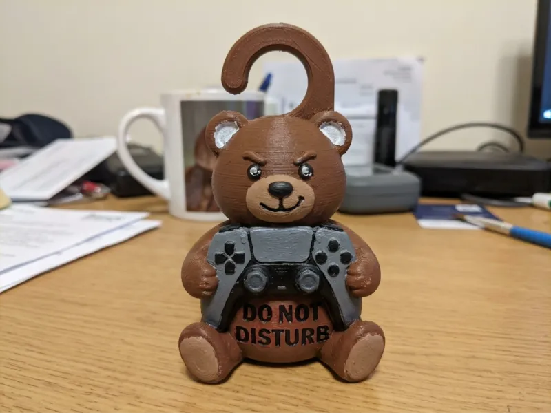 Video Game Warning Door Hanger