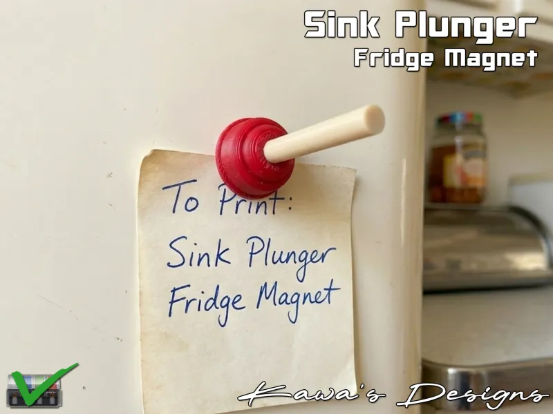 Sink Plunger Fridge Magnet