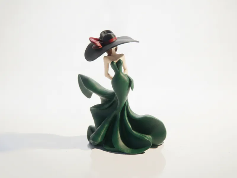 Elegant Woman Figurine Female Sculpture 3D Printable