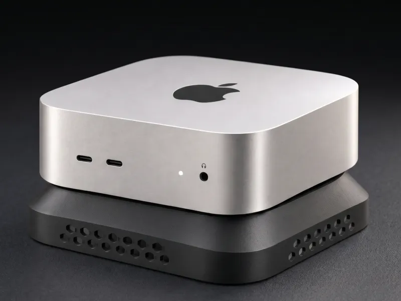 Soporte Cónico Ventilado Personalizado para Mac Mini M4 Serie 5