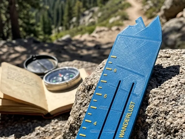 mountain skyline and ruler bookmark