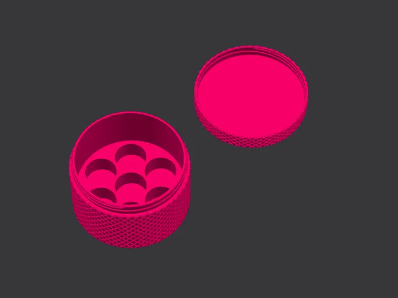 7x10ml Knurled Jar for 10ml vials