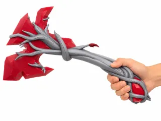 Gaia Axe Red Valorant Cosplay Weapon