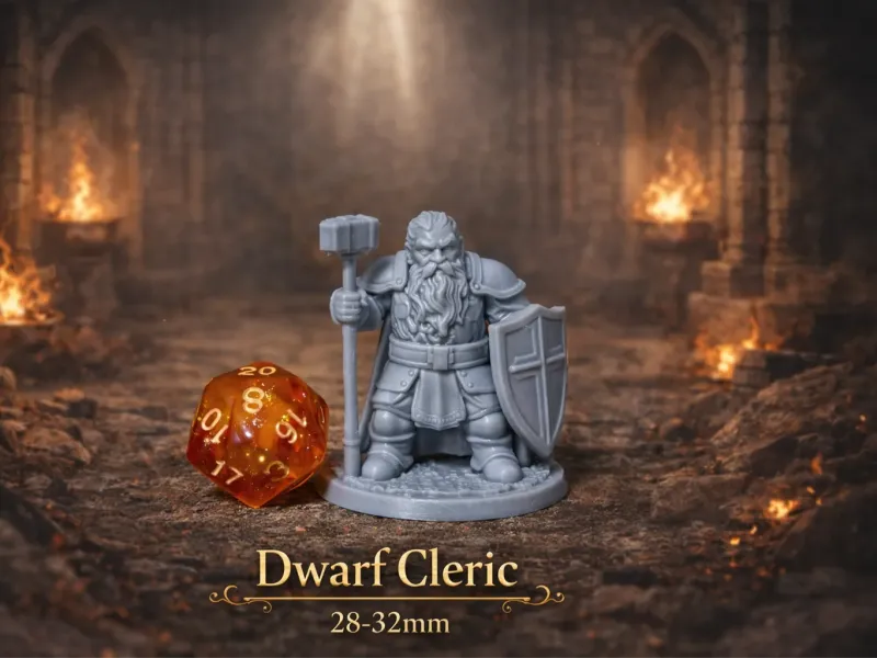矮人牧师 - DND微缩模型
