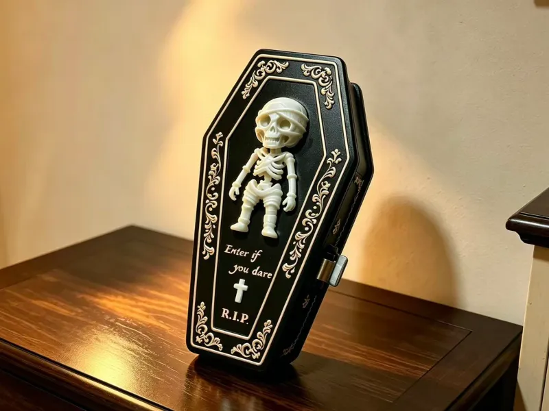 万圣节木乃伊棺材收纳盒笔盒Halloween Mummy Coffin Storage Box