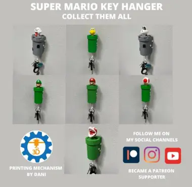 SUPER MARIO PIPE KEY HANGER - MARIO-1