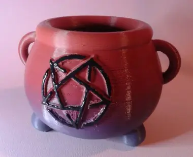 Halloween Print & Paint - Cauldron Flower Pot-1