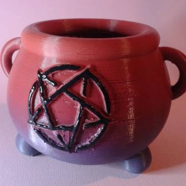 Halloween Print & Paint - Cauldron Flower Pot-1