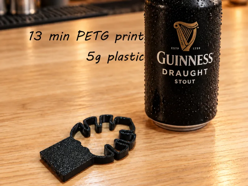 Can Opener, Bottle Opener & Coaster - Minimalist Leaf 3-in-1