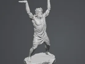 Craphic card holder statue 3d model