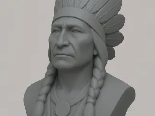 Native Warrior Statue