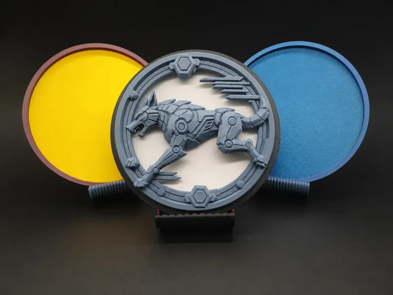 Cyberpunk Wolf Layered Wall Art
