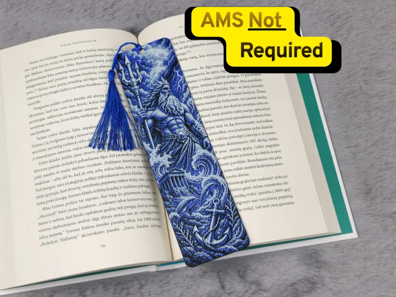 Poseidon God of the Sea HueForge Bookmark