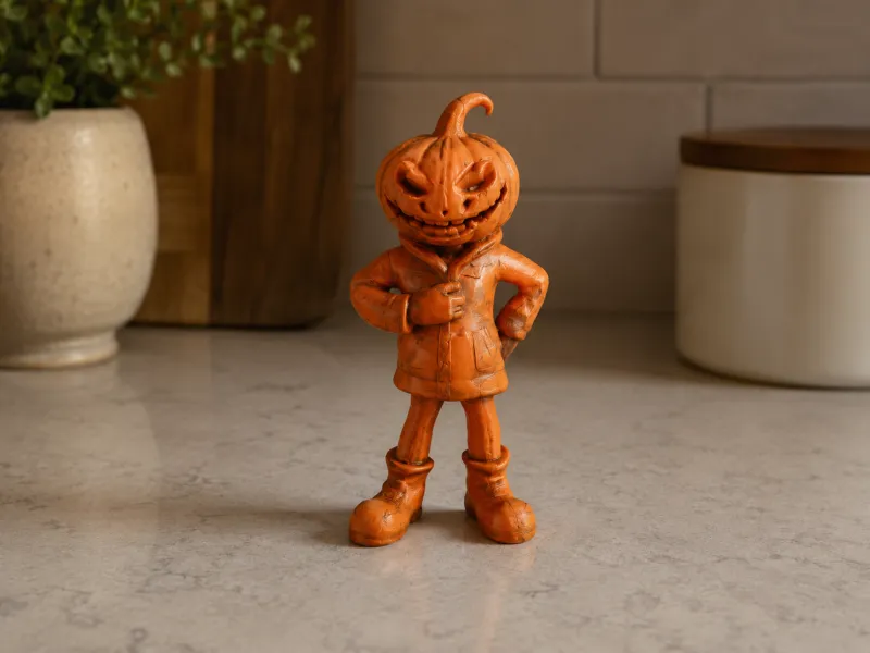Pumpkin Halloween thief miniature
