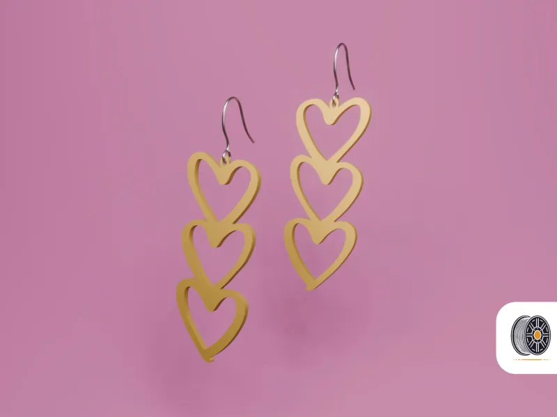 Drops of love | A heart shaped earring gift