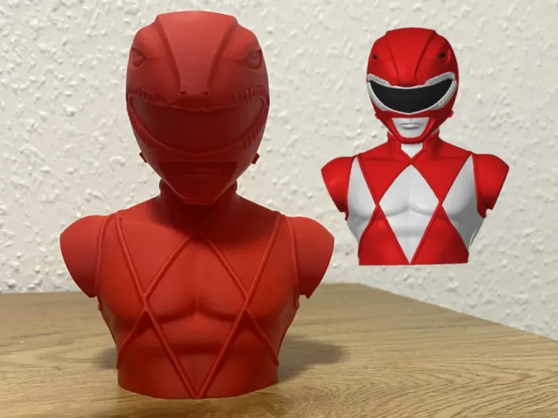Busto do Power Ranger Vermelho