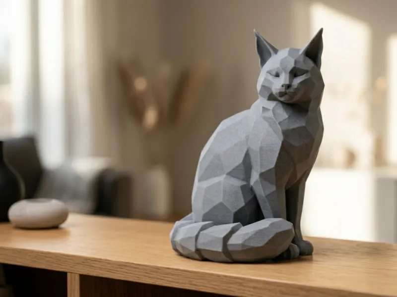 Cat Low-Poly Art Decor
