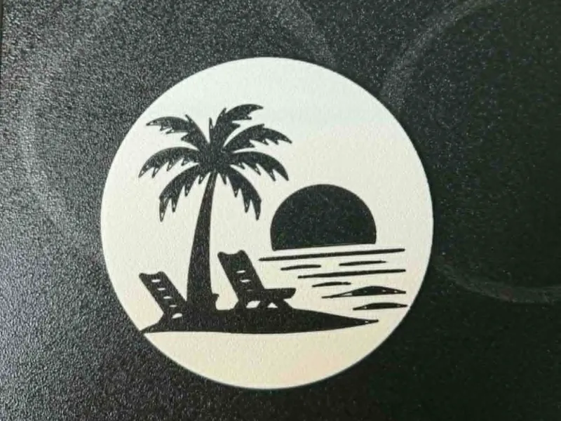 Palm Tree Beach with holder