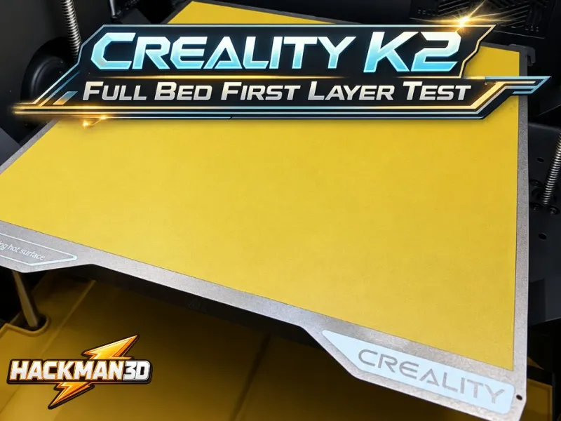 Test del primo strato a piatto completo per Creality K2