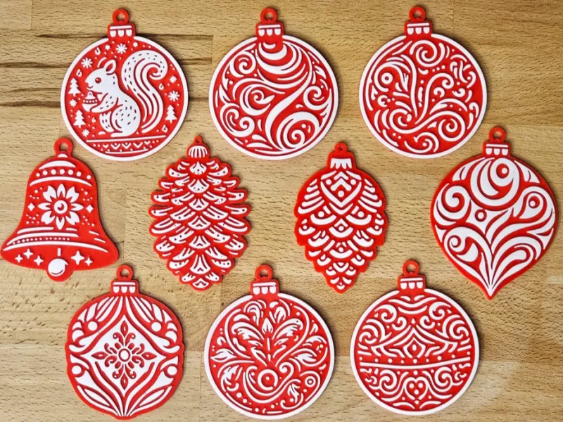 Ensemble de 10 décorations de Noël