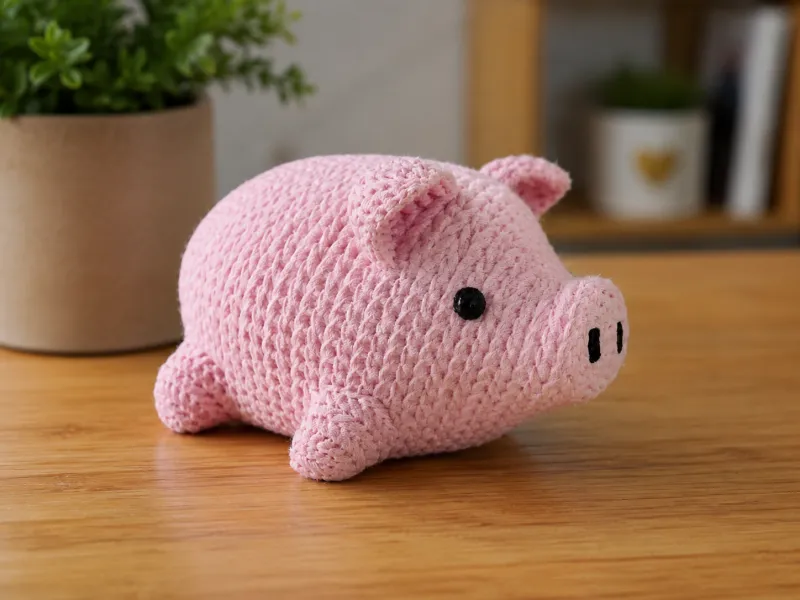 Cute Crochet Pig