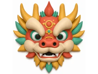 Lucky Chinese Dragon Wall Guardian