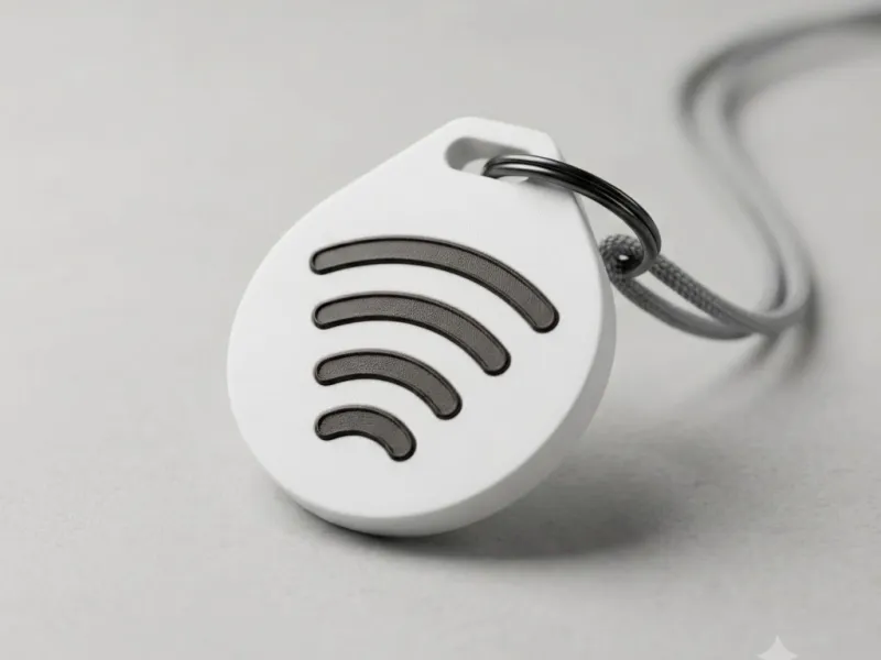 NFC Keychain for AMS – Dual-Color Wave Design