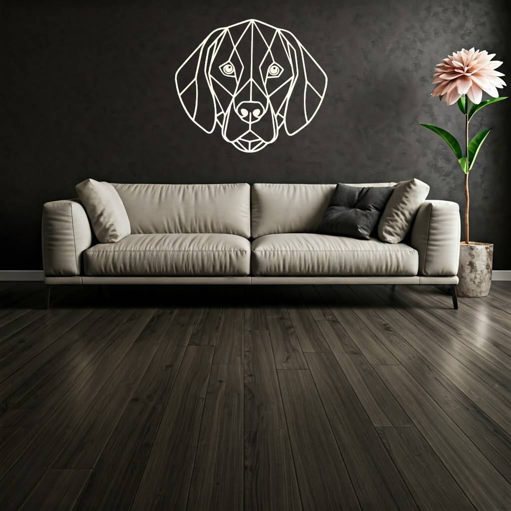 Dog Beagle for wall WallArt Low poly