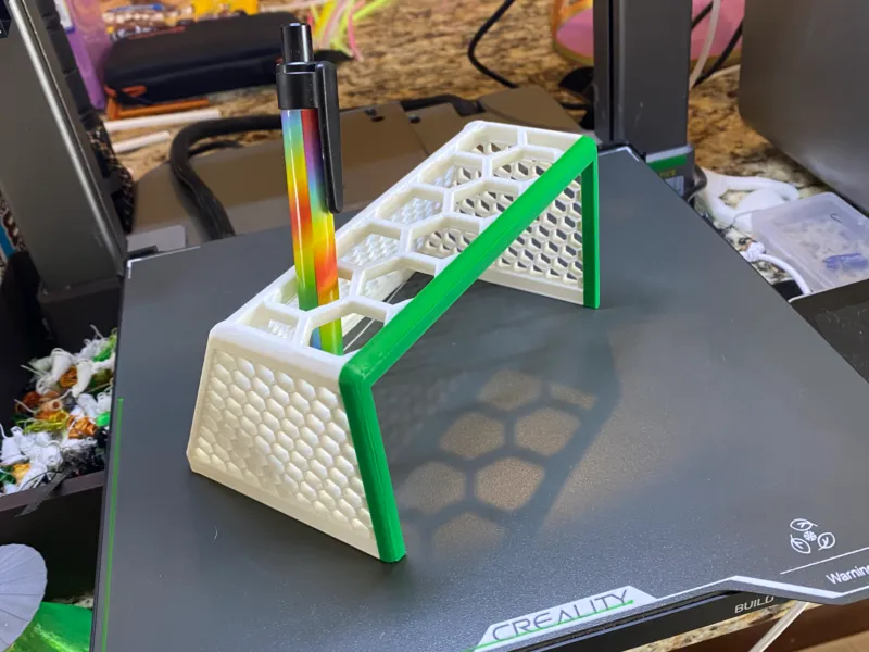 soccer goal pen holder