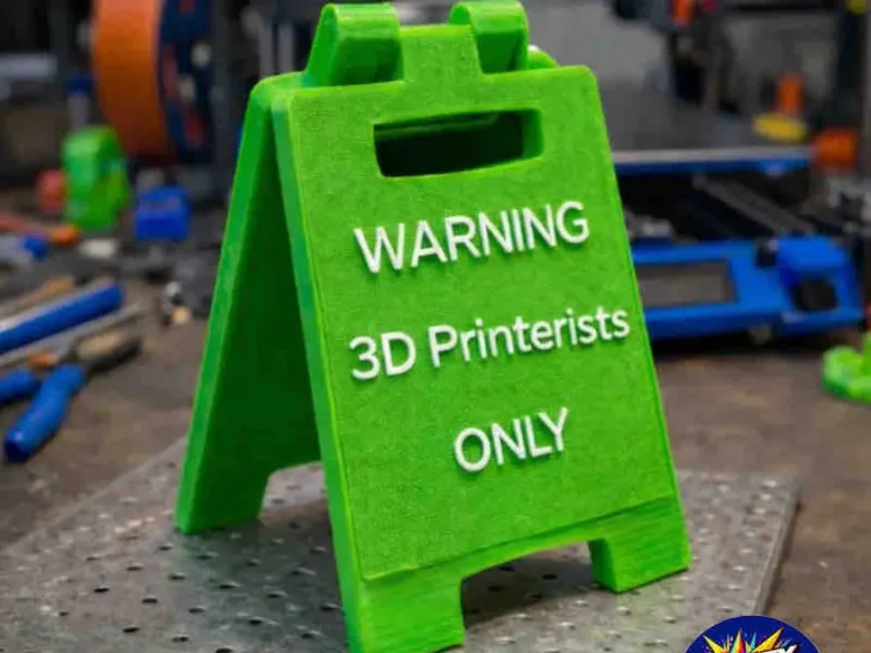 "Warning  3D Printerists Only" Mini sign