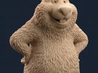 Jerry castor -movie  hoppers - cara de um focinho do outro