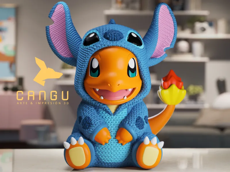 CHARMANDER STITCH HAAKWERK (GEEN AMS) - FANART MEERDERE DELEN