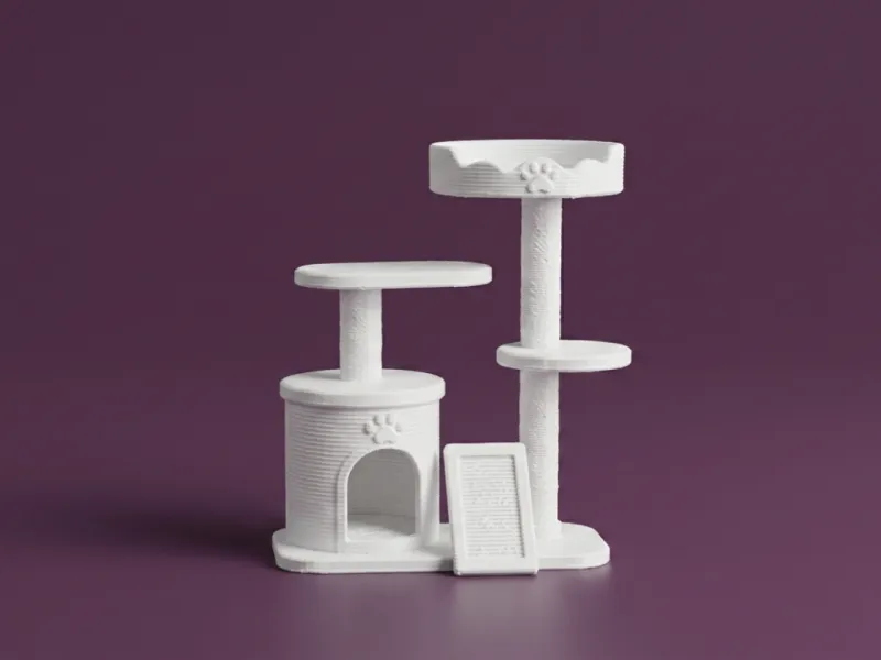 Dollhouse Cat Tree | 3D Printed Dollhouse Furniture