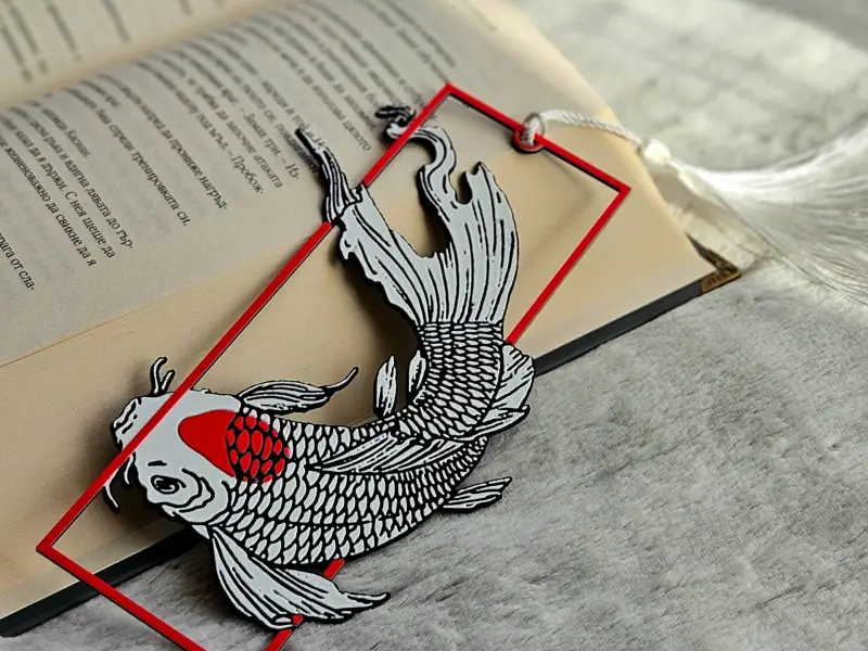 Tancho Koi [Framed] - Bookmark