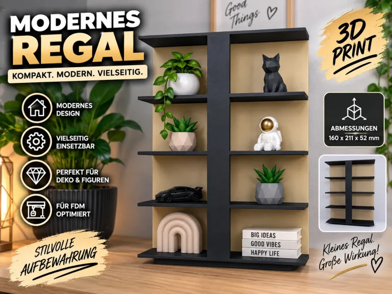 Modernes Mehrfach-Regal – Kompaktes Deko
