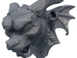 Gargoyle Head Low Poly - 3D Model-0