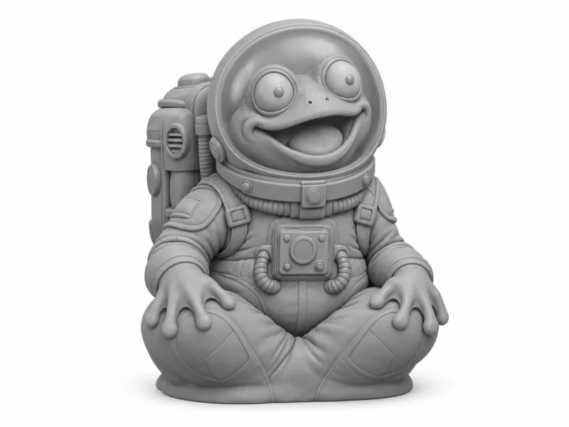 Goofy Astronaut Frog