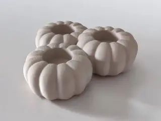 Autumnal pumpkin tealight holder for 3 tealights